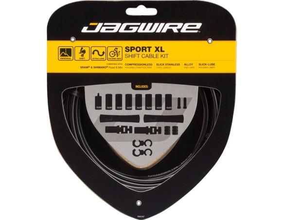 Comprar KIT CABLE CAMBIO Y FUNDA JAGWIRE SPORT XL NEGRO