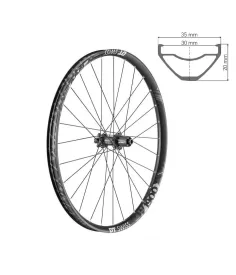 RT DT Swiss H 1900 Spline DB 29"/30mm|alum. ,negro, IS 6-a., 148/12mm TA Boost