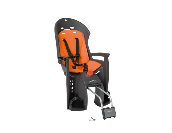 Asiento ninos Hamax Siesta gris naranja Befestigung Rahmenrohr cerrable