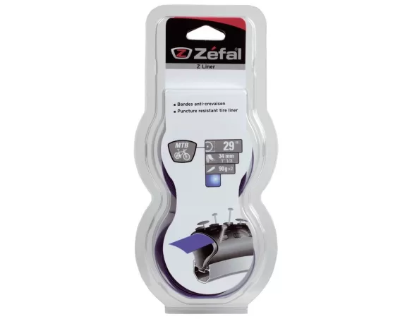 Banda anti pinchazos Zefal Z Liner azul MTB 29 ancho 34 mm 2x90g