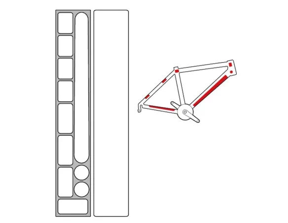 Proteccion cuadro Zefal Skin Armor M transparente 12 Patches