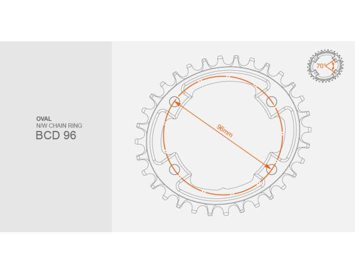 FireEye BCD96 XT M8000 Oval Negro 30 Dientes