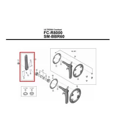 BIELA IZDA175MM FC R8000 HOLLOWTECH