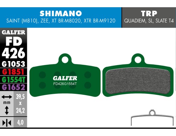 Pastilla de freno Galfer Pro Shimano Saint-Zee