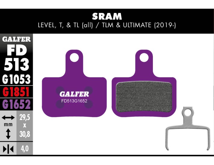 Galfer E-Bike SRAM Level, T, TL brake pads